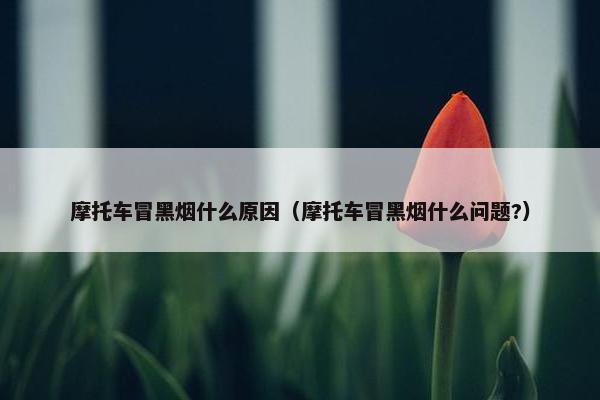 摩托车冒黑烟什么原因（摩托车冒黑烟什么问题?）