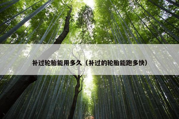 补过轮胎能用多久（补过的轮胎能跑多快）