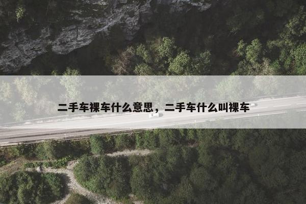二手车裸车什么意思，二手车什么叫裸车