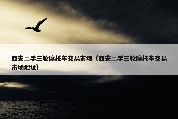 西安二手三轮摩托车交易市场（西安二手三轮摩托车交易市场地址）
