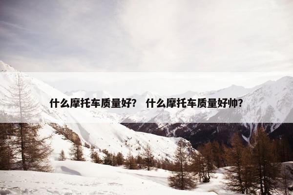 什么摩托车质量好？ 什么摩托车质量好帅？