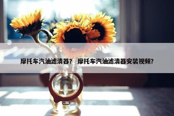 摩托车汽油滤清器？ 摩托车汽油滤清器安装视频？