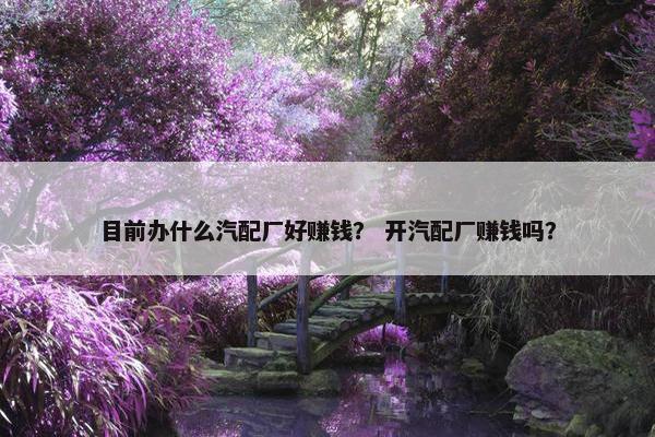 目前办什么汽配厂好赚钱？ 开汽配厂赚钱吗？