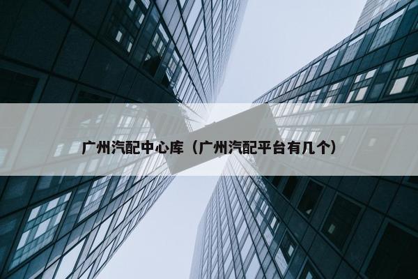 广州汽配中心库（广州汽配平台有几个）