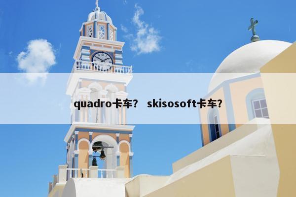 quadro卡车？ skisosoft卡车？