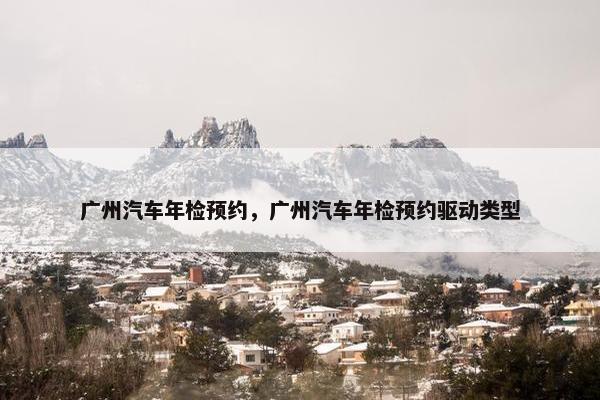 广州汽车年检预约，广州汽车年检预约驱动类型