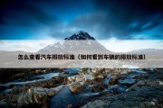 怎么查看汽车排放标准（如何看到车辆的排放标准）