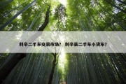 利辛二手车交易市场？ 利辛县二手车小货车？