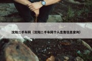 沈阳二手车网（沈阳二手车网个人出售信息查询）