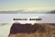 重庆禁毒大卡车？ 重庆禁毒案例？