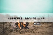 轮胎花纹代号大全？ 轮胎花纹代号大全 标识？