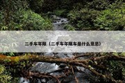 二手车年限（二手车年限车是什么意思）