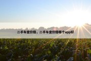 二手车查价格，二手车查价格哪个app好
