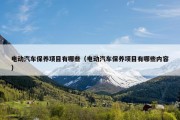 电动汽车保养项目有哪些（电动汽车保养项目有哪些内容）