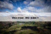 梦见小卡车丢？ 梦见一车货丢了？
