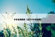 卡车浪漫瞬间（关于卡车的视频）