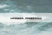 30铲车轮胎型号，铲车轮胎型号的含义