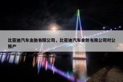 比亚迪汽车金融有限公司，比亚迪汽车金融有限公司对公账户