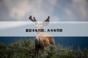 重型卡车罚款，大卡车罚款