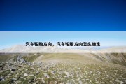 汽车轮胎方向，汽车轮胎方向怎么确定