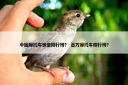 中国摩托车销量排行榜？ 百万摩托车排行榜？