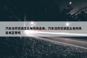 汽车没开空调怎么有热风出来，汽车没开空调怎么有热风出来正常吗