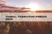 汽车音响dsp，汽车音响dsP可以将人声调整至主驾正前方吗