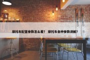 摩托车配置参数怎么看？ 摩托车各种参数讲解？