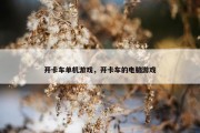 开卡车单机游戏，开卡车的电脑游戏