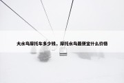 大水鸟摩托车多少钱，摩托水鸟最便宜什么价格