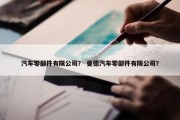 汽车零部件有限公司？ 曼德汽车零部件有限公司？