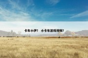 卡车小伊？ 小卡车游戏视频？