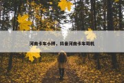 河南卡车小胖，抖音河南卡车司机