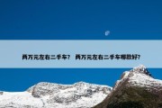 两万元左右二手车？ 两万元左右二手车哪款好？