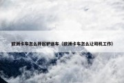 欧洲卡车怎么开起护送车（欧洲卡车怎么让司机工作）