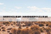 踏板摩托车百公里油耗（有脚刹的踏板摩托车百公里油耗）