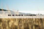 想买一辆二手小轻卡车（二手小型轻卡车）