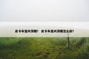 皮卡车室内顶棚？ 皮卡车室内顶棚怎么拆？