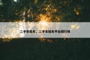 二手车拍车，二手车拍车平台排行榜