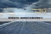 如何购买汽车（如何购买汽车票的步骤如下）