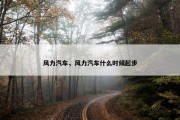 风力汽车，风力汽车什么时候起步