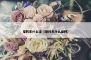 摩托车什么证（摩托车什么证好）