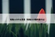 轮胎215什么意思（轮胎215指的是什么）