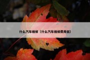什么汽车维修（什么汽车维修费用低）