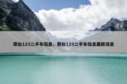 邢台123二手车信息，邢台123二手车信息最新消息