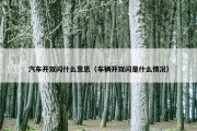 汽车开双闪什么意思（车辆开双闪是什么情况）