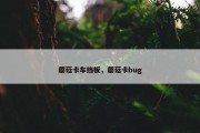 蘑菇卡车挡板，蘑菇卡bug