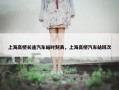 上海高桥长途汽车站时刻表，上海高桥汽车站班次