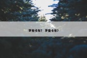 罗有卡车？ 罗曼卡车？