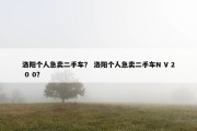 洛阳个人急卖二手车？ 洛阳个人急卖二手车N V 2 0 0？